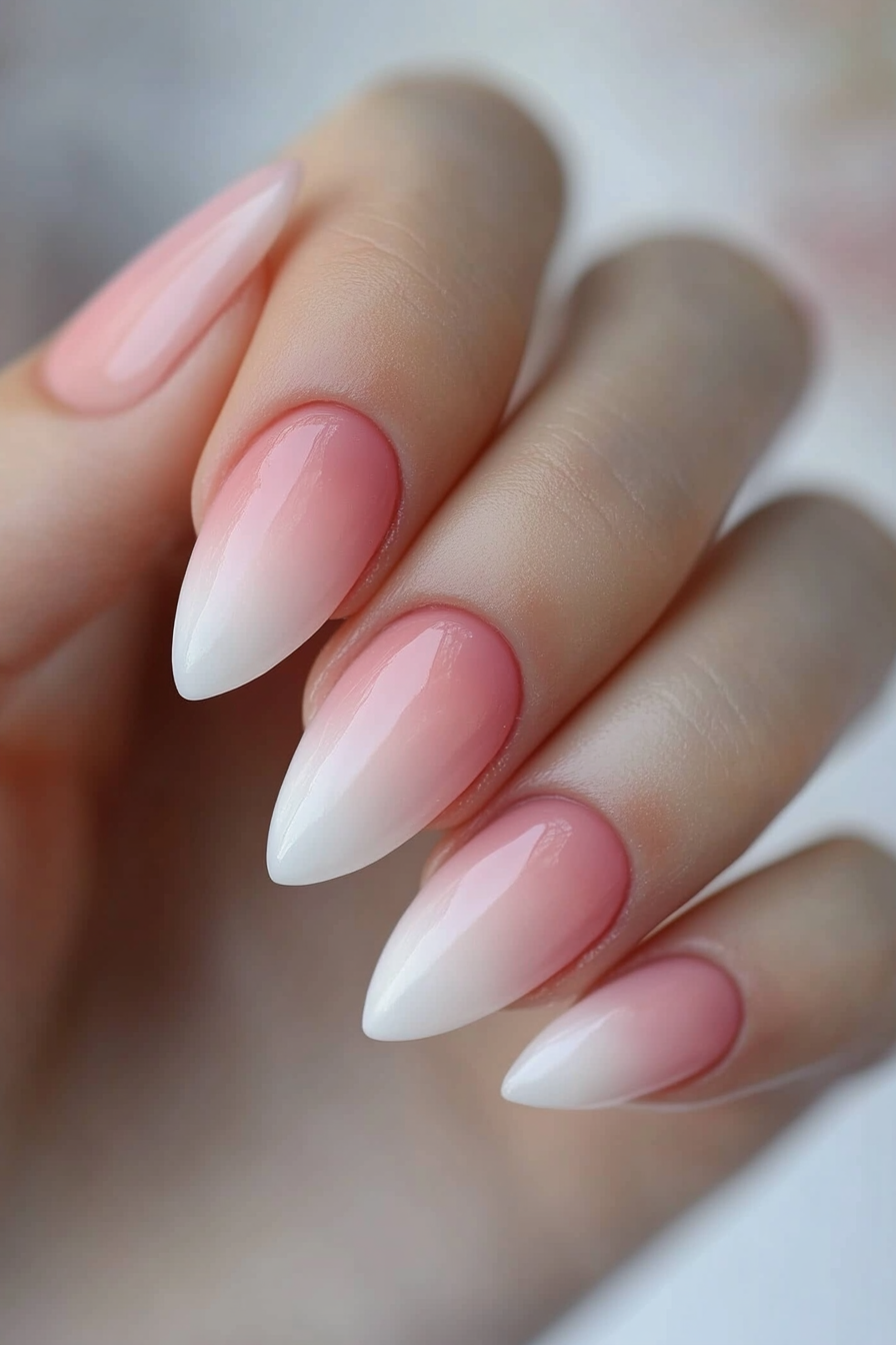 2. Blush Pink Ombré (Pastel Nail Design Ideas) - Pastel Nail Design Ideas