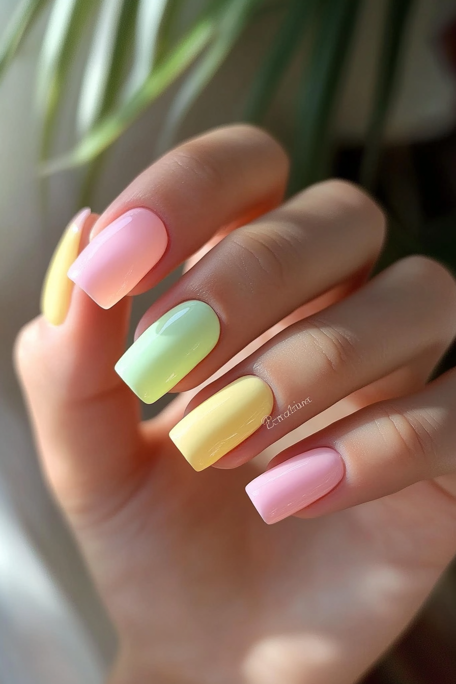 8. Pale Lemon Charm (Pastel Nail Design Ideas) - Pastel Nail Design Ideas
