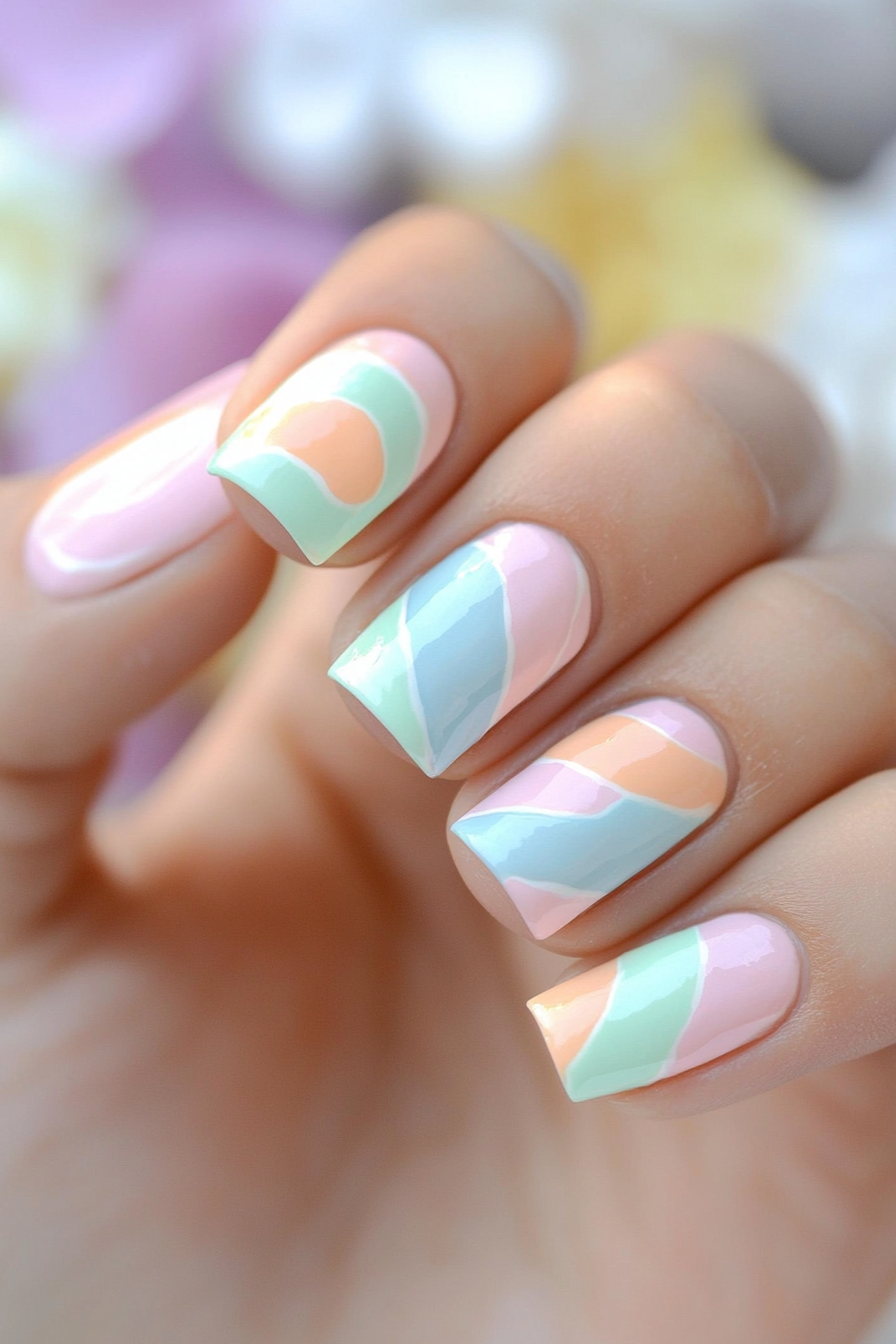 1. Delicate Pastels Swirl (Swirl Nail Design Ideas) - Swirl Nail Design Ideas