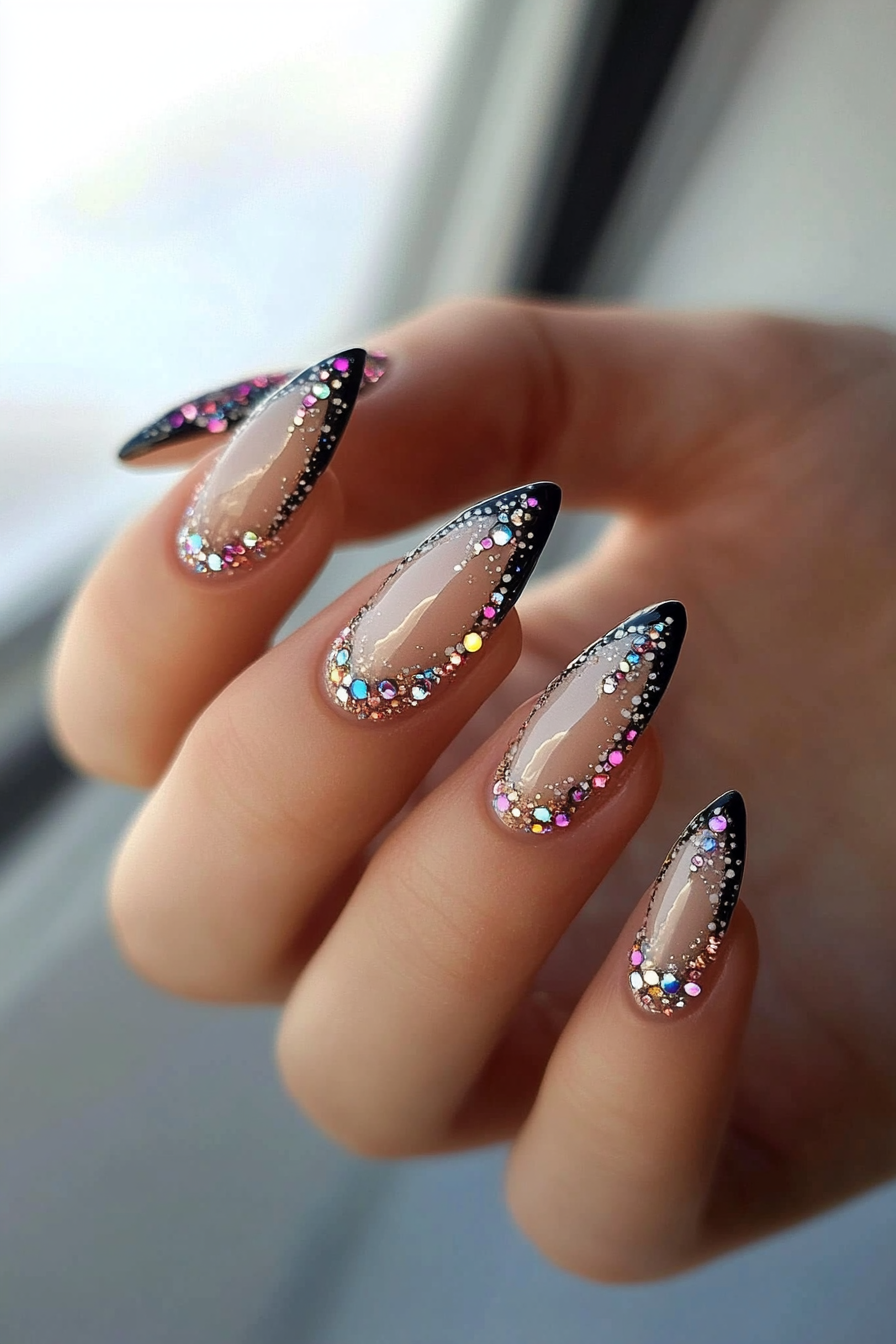 9. Crystal Tips (90S Nail Design Ideas) - 90S Nail Design Ideas