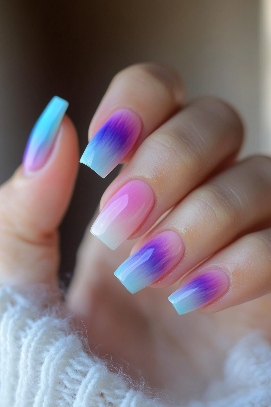 10. Ombre Shades (90S Nail Design Ideas) - 90S Nail Design Ideas