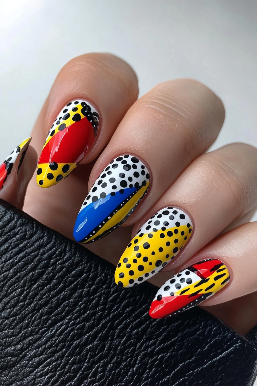 22. Pop Art Nails (90S Nail Design Ideas) - 90S Nail Design Ideas