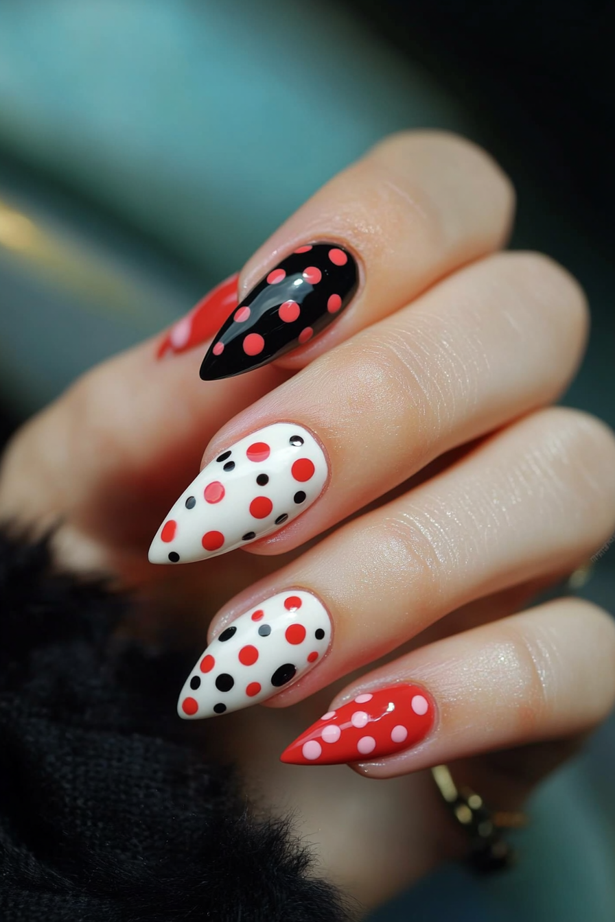 27. Polka Dots (90S Nail Design Ideas) - 90S Nail Design Ideas