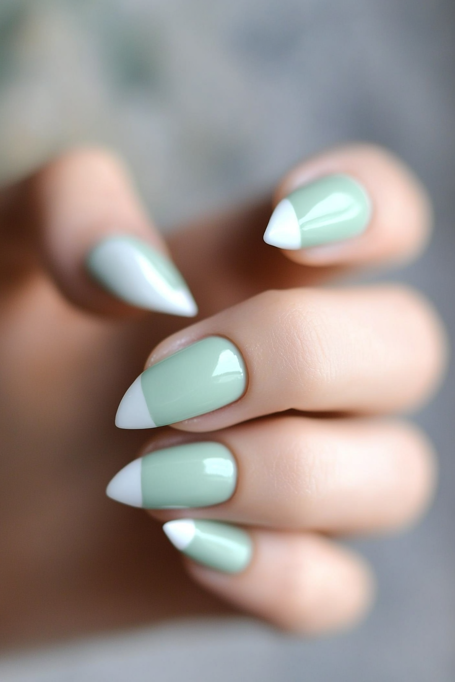 3. Minty Fresh Tips (April Nail Design Ideas) - April Nail Design Ideas