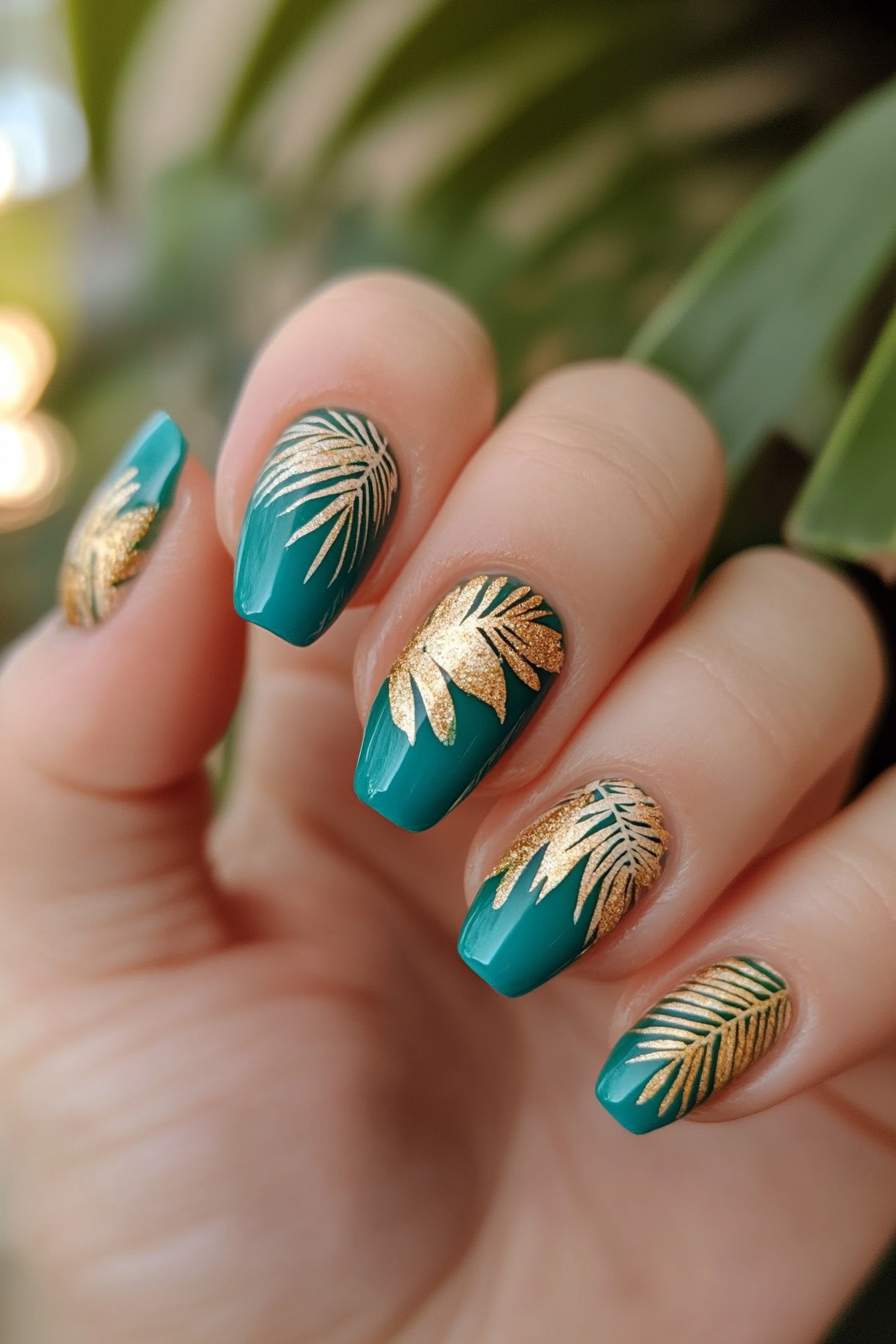 9. Tropical Teal (April Nail Design Ideas) - April Nail Design Ideas