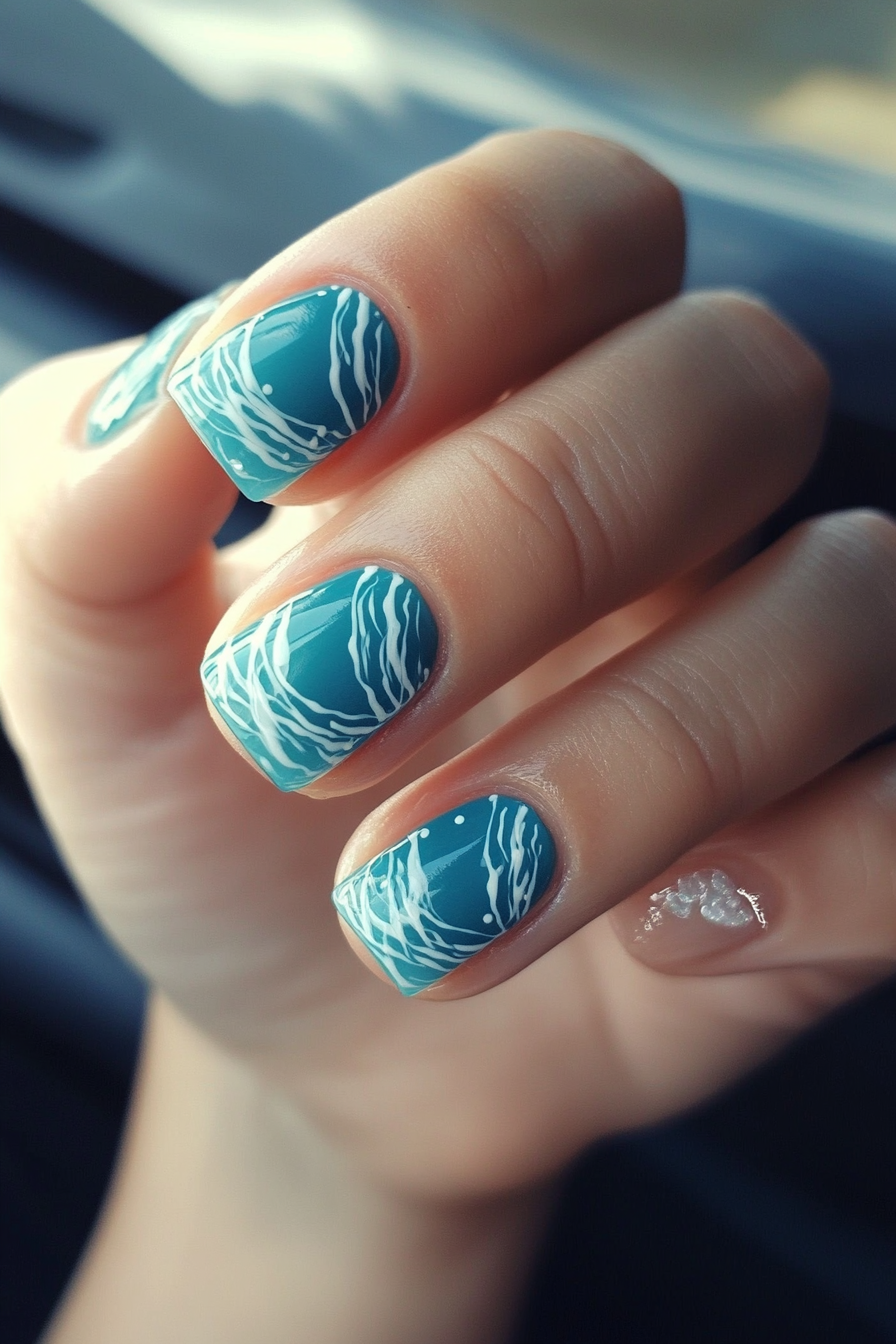 18. Ocean Breeze (April Nail Design Ideas) - April Nail Design Ideas