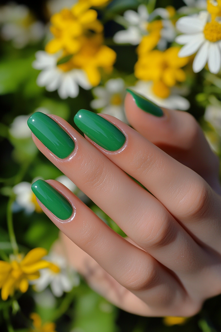 21. Jade Green Serenity (April Nail Design Ideas) - April Nail Design Ideas
