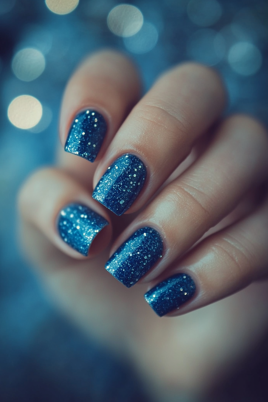 23. Sapphire Sparkle (April Nail Design Ideas) - April Nail Design Ideas