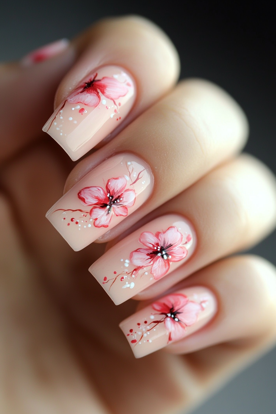 24. Dewy Rose (April Nail Design Ideas) - April Nail Design Ideas