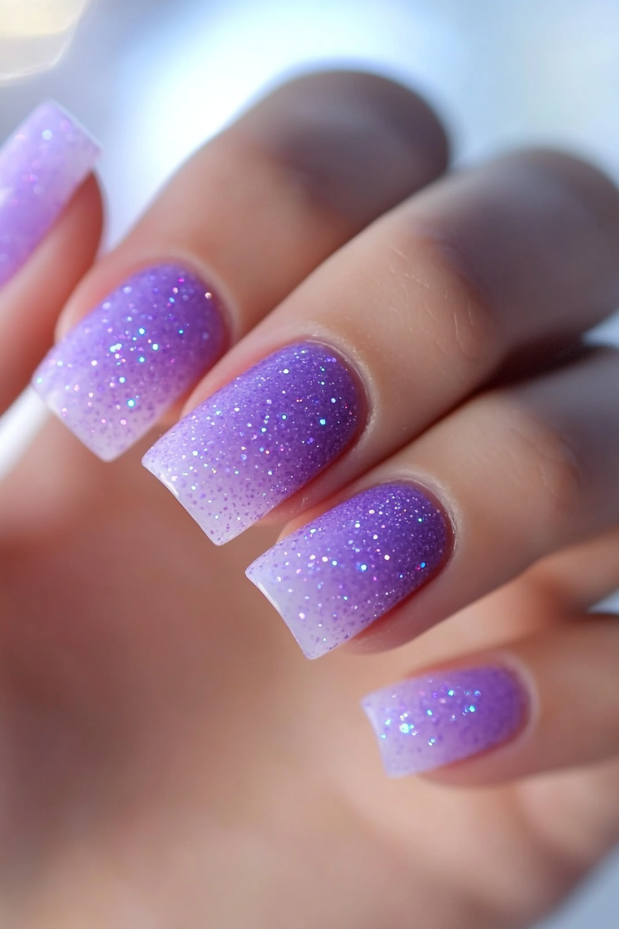 26. Lavender Glimmer (April Nail Design Ideas) - April Nail Design Ideas