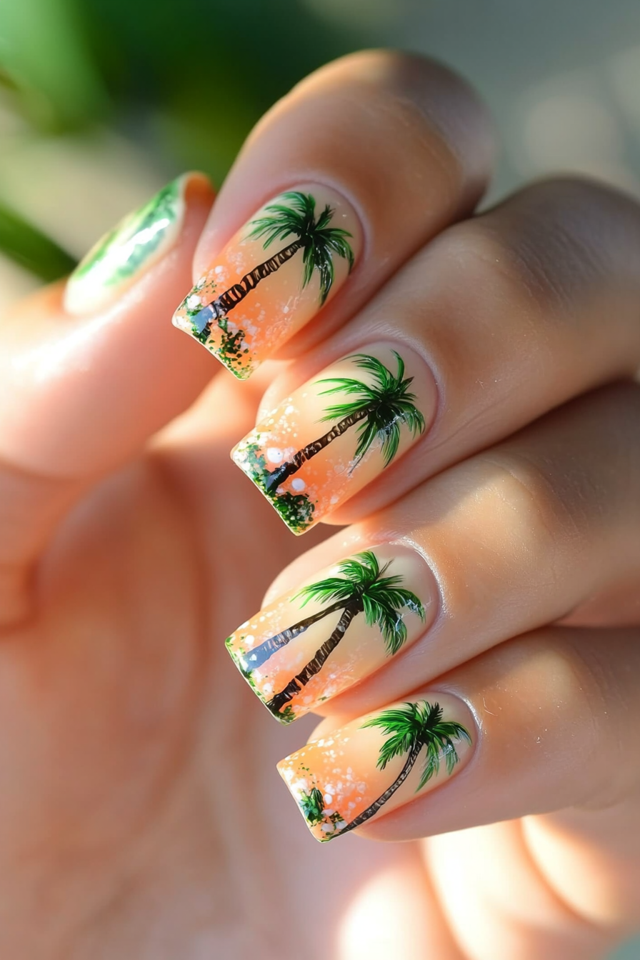 1. Tropical Breeze (August Nail Design Ideas) - August Nail Design Ideas