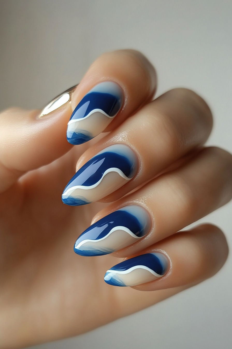 4. Ocean Breeze (August Nail Design Ideas) - August Nail Design Ideas