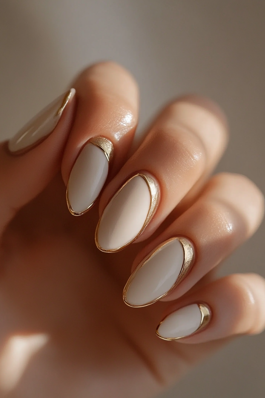 5. Golden Sands (August Nail Design Ideas) - August Nail Design Ideas