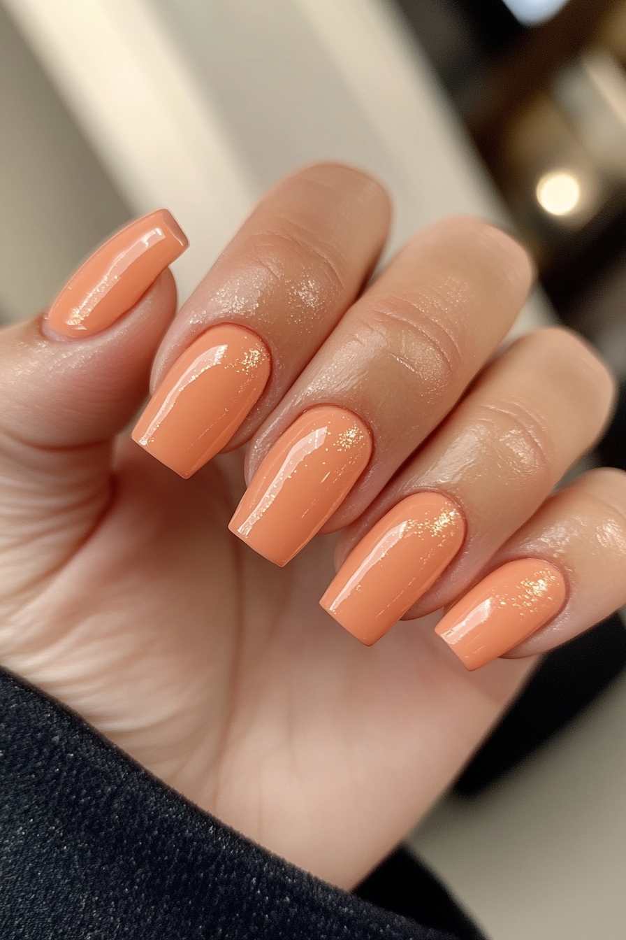 21. Peachy Keen (August Nail Design Ideas) - August Nail Design Ideas