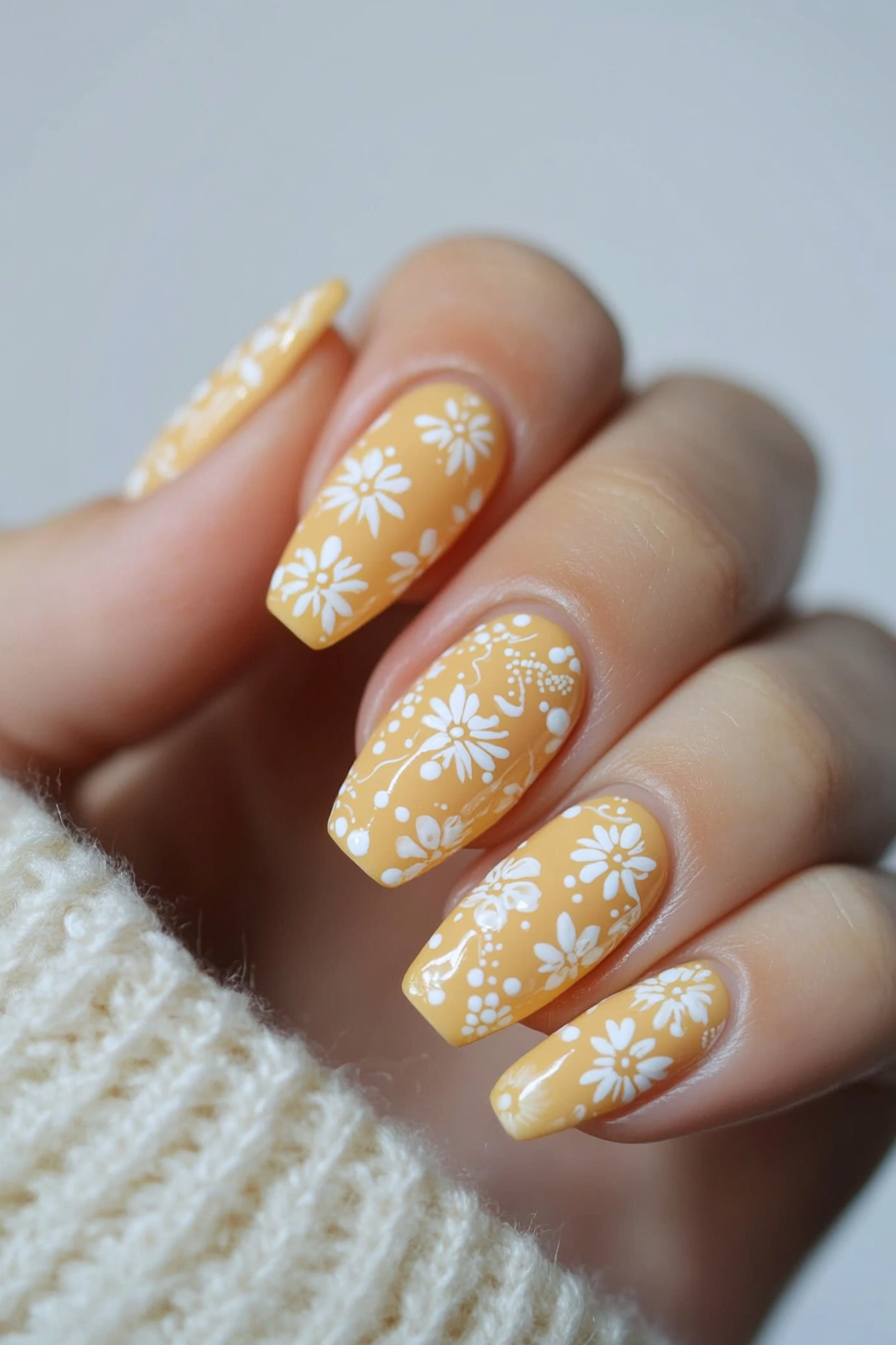 25. Lemonade Love (August Nail Design Ideas) - August Nail Design Ideas