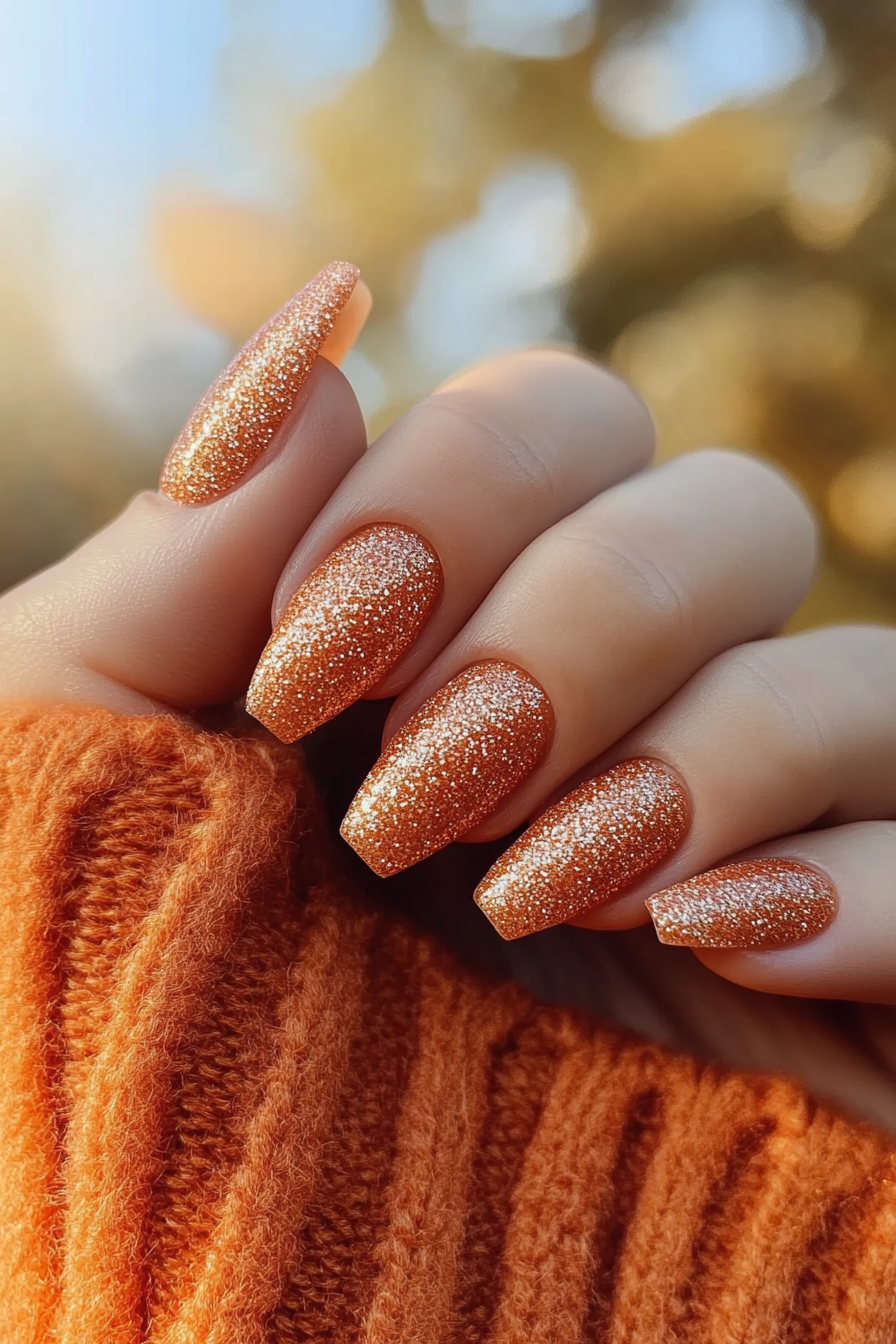 4. Pumpkin Spice Delight (Autumn Nail Design Ideas) - Autumn Nail Design Ideas