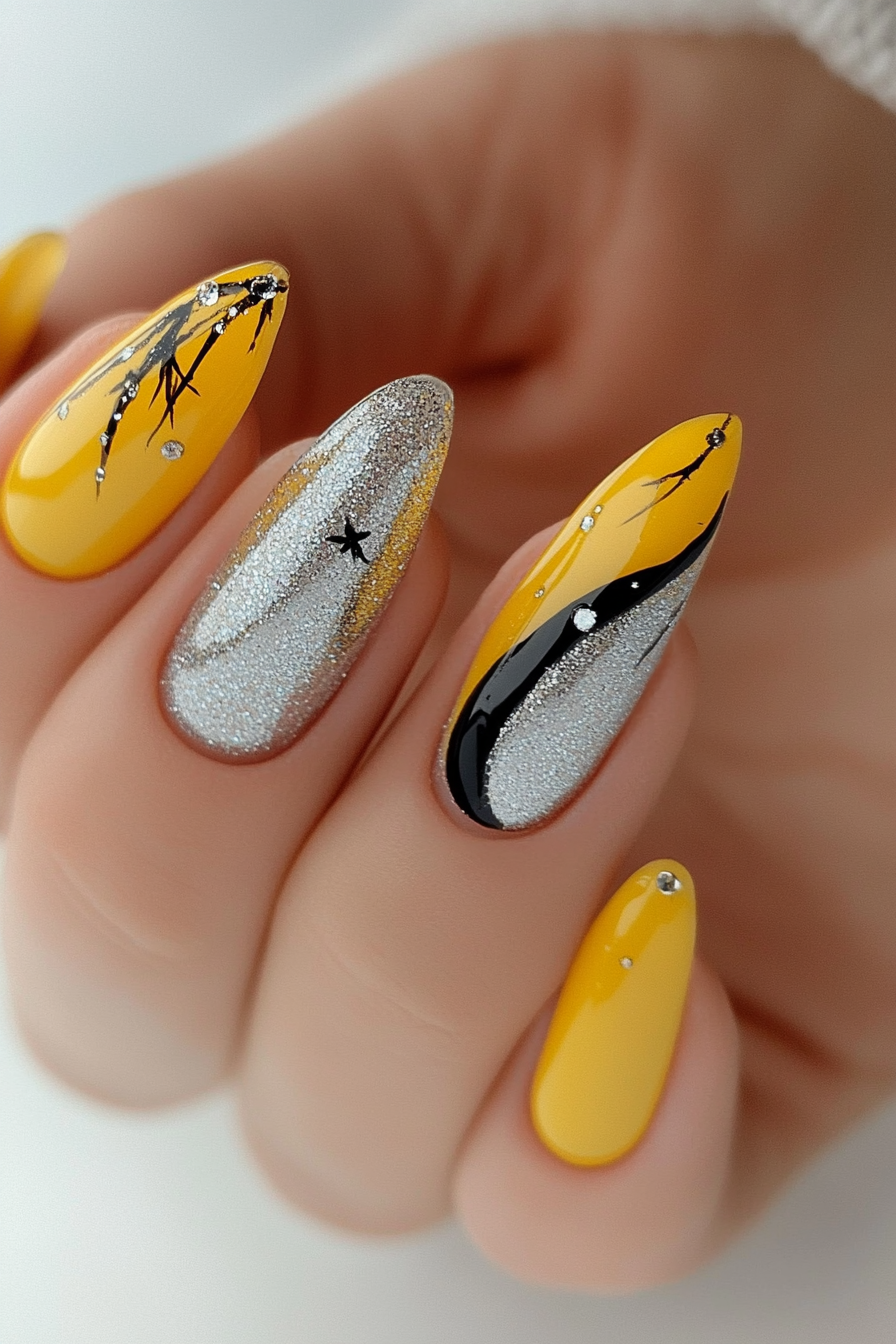 11. Harvest Moon (Autumn Nail Design Ideas) - Autumn Nail Design Ideas