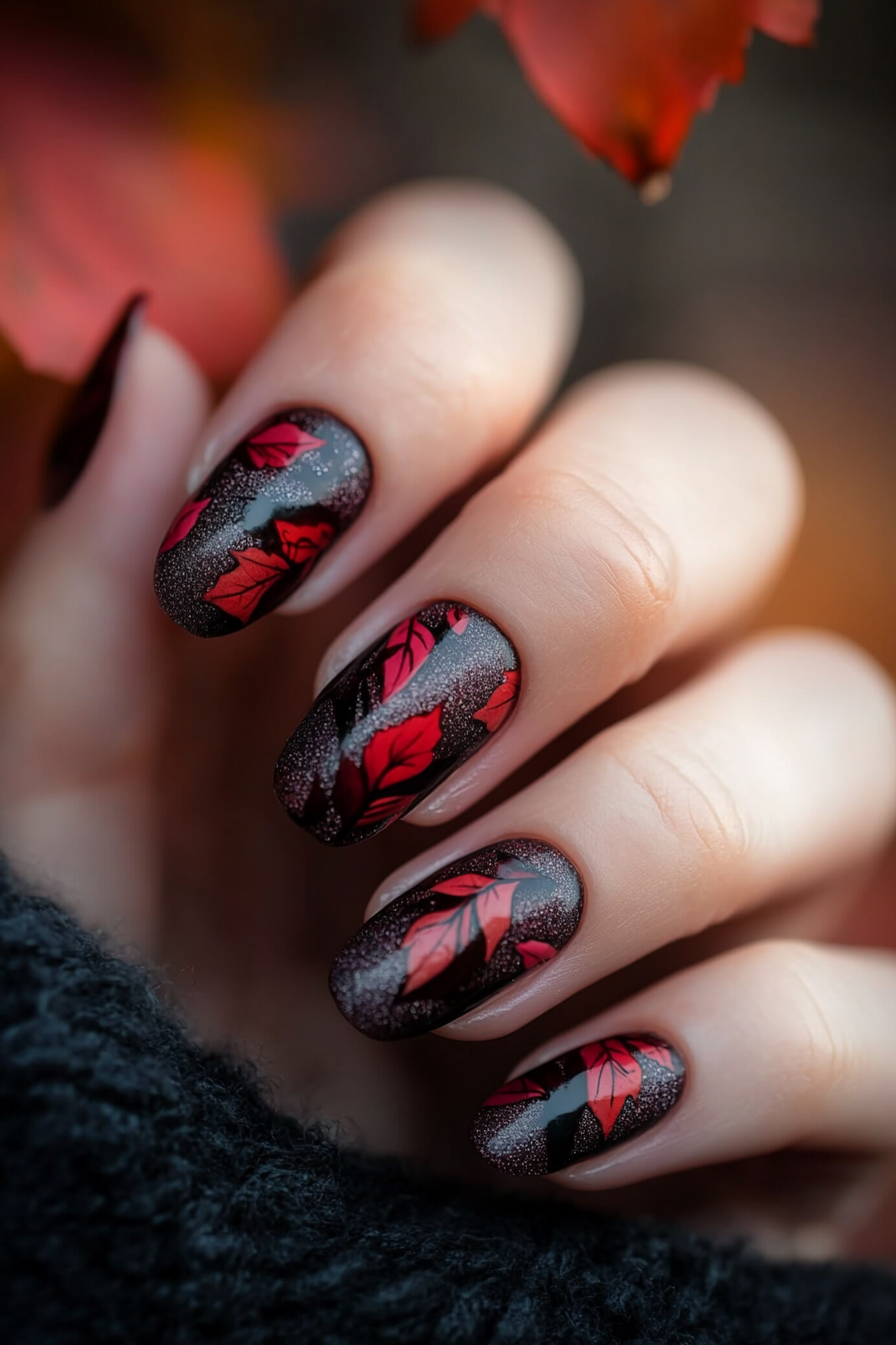 22. Smoky Night Hues (Autumn Nail Design Ideas) - Autumn Nail Design Ideas
