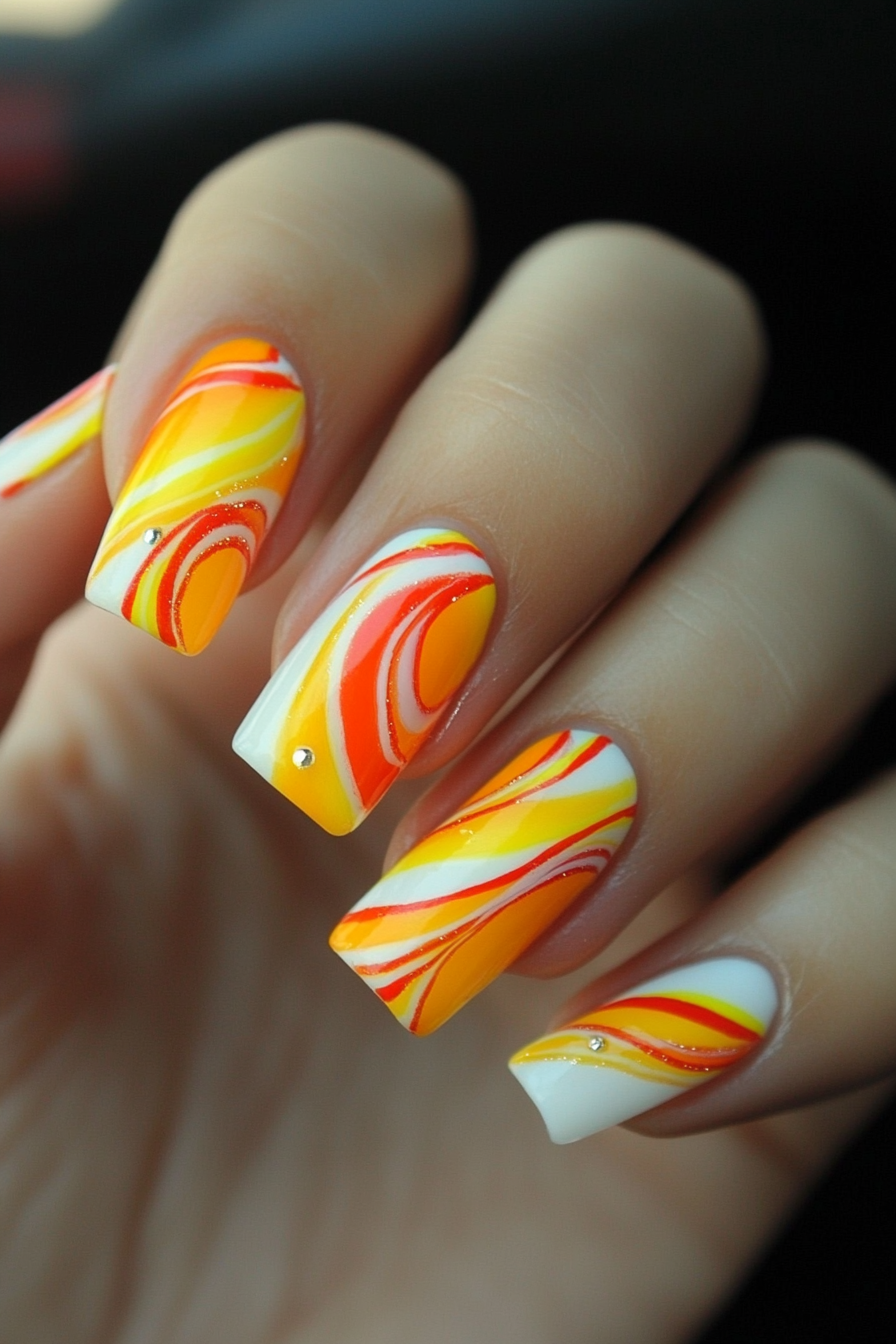 9. Bright Citrus (Awesome Nail Design Ideas) - Awesome Nail Design Ideas