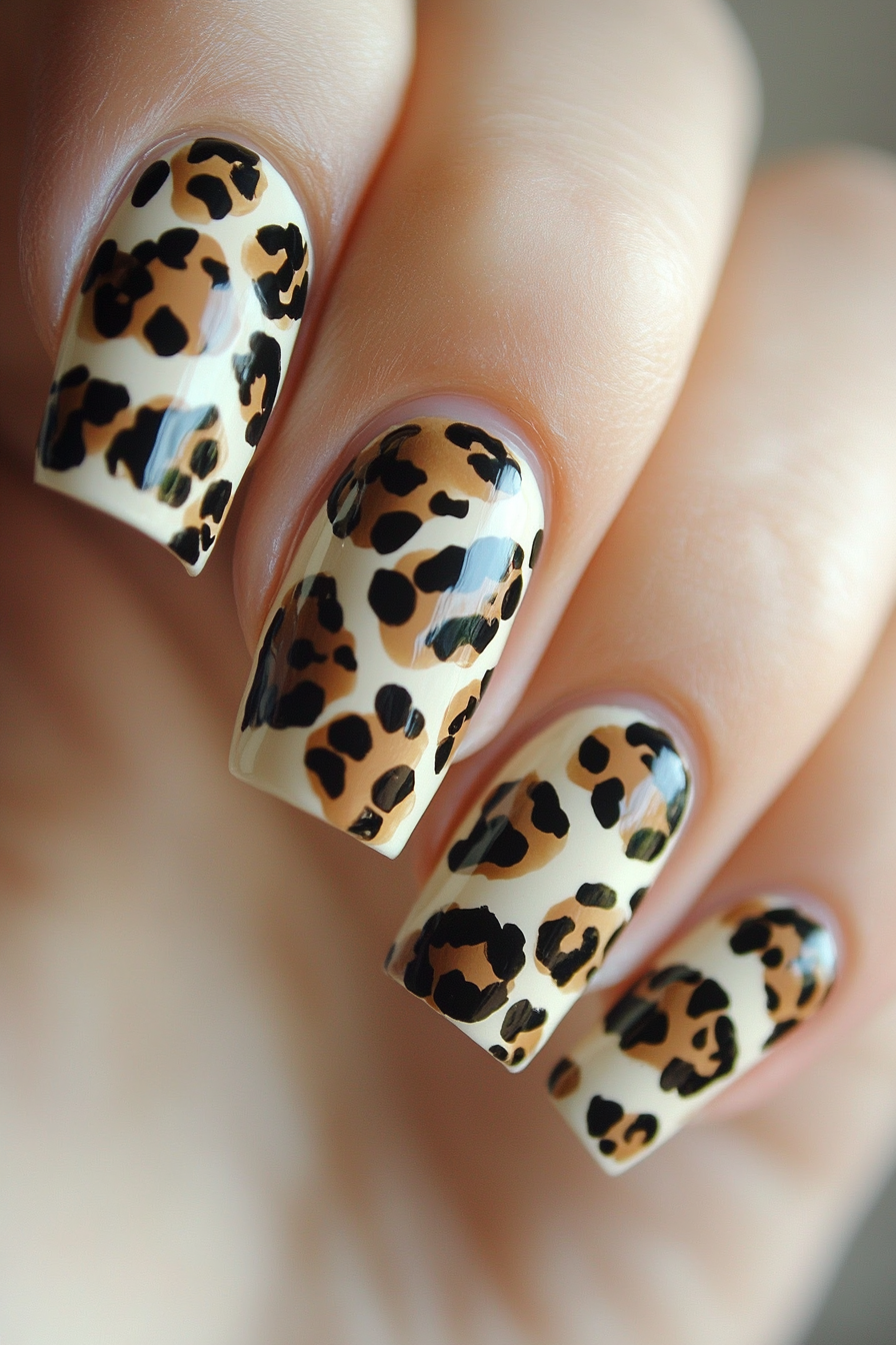 10. Chic Leopard Print (Awesome Nail Design Ideas) - Awesome Nail Design Ideas