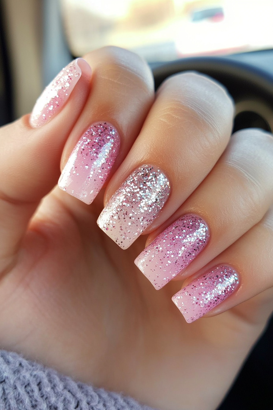 11. Glitter Ombre (Awesome Nail Design Ideas) - Awesome Nail Design Ideas