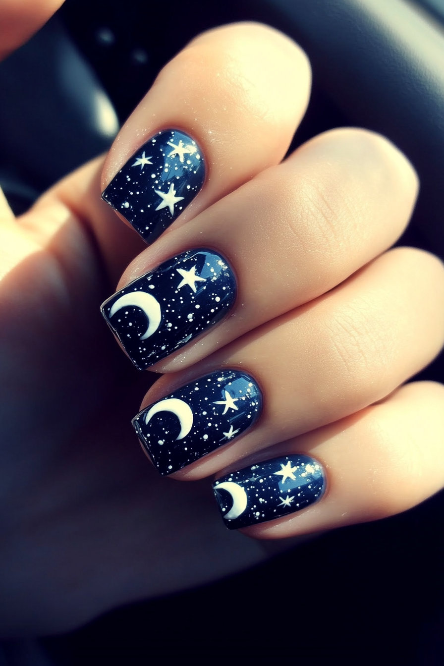 13. Celestial Glow (Awesome Nail Design Ideas) - Awesome Nail Design Ideas
