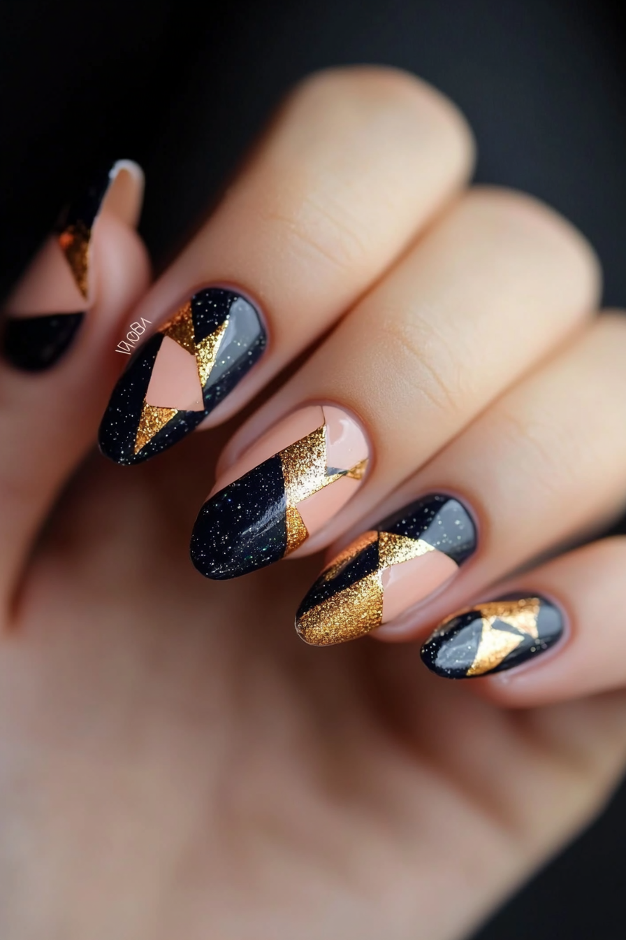 26. Abstract Triangles (Awesome Nail Design Ideas) - Awesome Nail Design Ideas